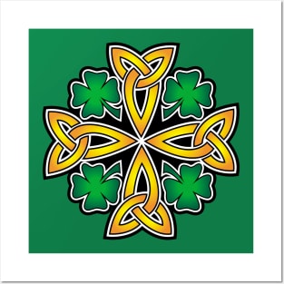 Shamrock cross Posters and Art